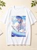 Violet Evergarden Holding Parasol Water Surface Anime Frame Graphic Crew Neck Short Sleeve Unisex And Unisex Tshirt
