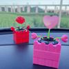 Schwingendes Herz Rosen Auto-Schmuckstück - Eine hübsche florale Dekoration für das Auto-Interieur und das Zuhause, ideal als Geschenk für Damen