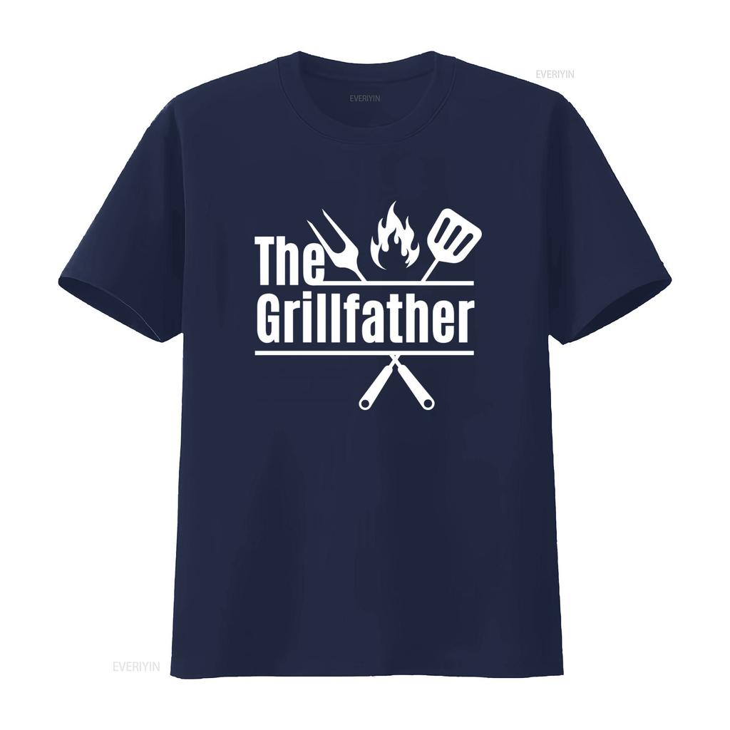 The Grillfather Mens T Shirt Perfect Fathers Day for Grill Masters BBQ Lovers Dads vintage Washed designer clothes Casual