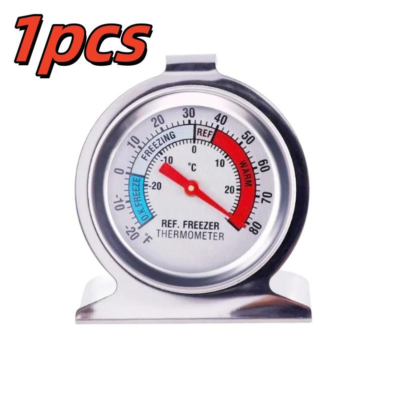 

1~10 шт. Морозильный термометр для холодильника из нержавеющей стали с большим циферблатом и красным индикатором, точная температура для холодильника, охладителя, новый