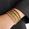 Pulsera en Capas de Acero Inoxidable y Oro de 18 Quilates con Circonita: Joyería Colorida y Versátil para Mujer