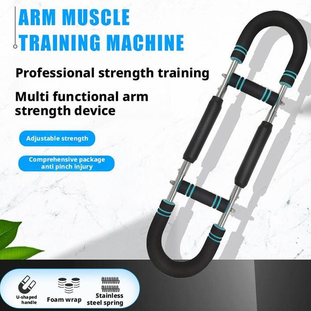 מתרגל זרועות טוויסטר, מוט אימון קפיצי מתכוונן 20 ק"ג/30 ק"ג/40 ק"ג/50 ק"ג, מחזק אימון משופר לאמות, תלת ראשי, חזה