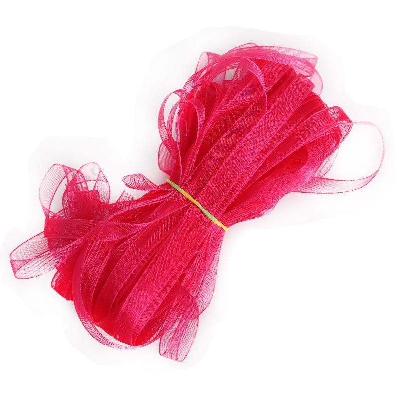 6mm Transparentes Chiffon-Satinband für DIY-Bastelarbeiten: Ohrringe, Haarschmuck, Hutstricken - 18m/Packung