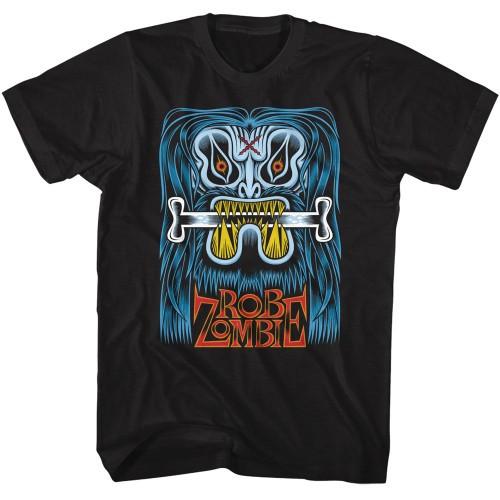 Rob Zombie Blue Beast Black T-Shirt Unisex T-Shirt XL
