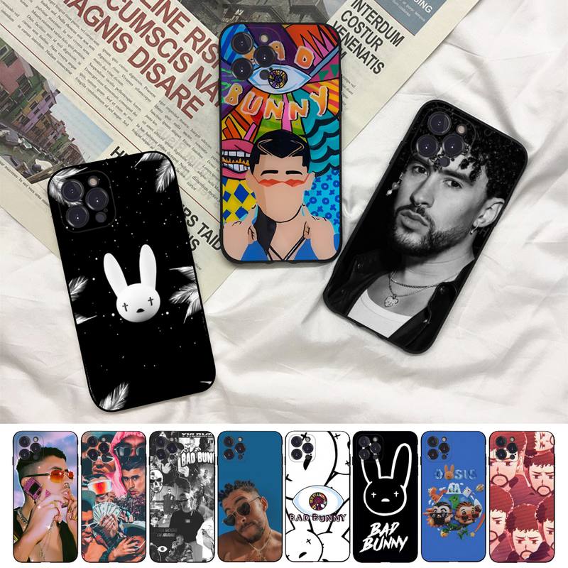 

Чехол для телефона Bad Bunny для Iphone 8, 7, 6, 6s Plus X Se 2020 Xr Xs 14, 11, 12, 13 Mini Pro Max, чехол для мобильного телефона