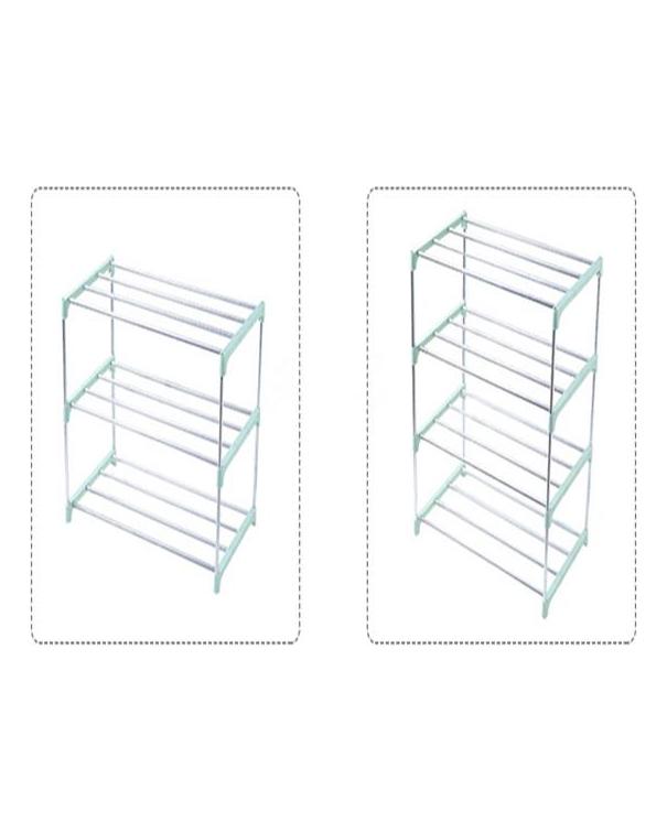DIY Shoe Rack Storage Rack Dormitory Household Storage Box Shoe Rack Aluminum Vertical Shoe Rack