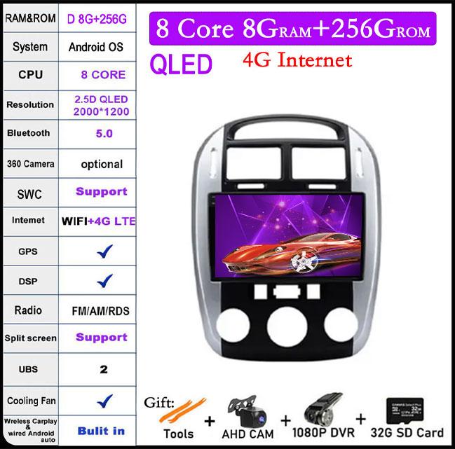 9 Lnch Android 14 For KIA Cerato 1 LD 2017-2020 Touch Screen Car Automotive Multimedia 4G+WIFI DSP Bluetooth Stereo Auto Rideo