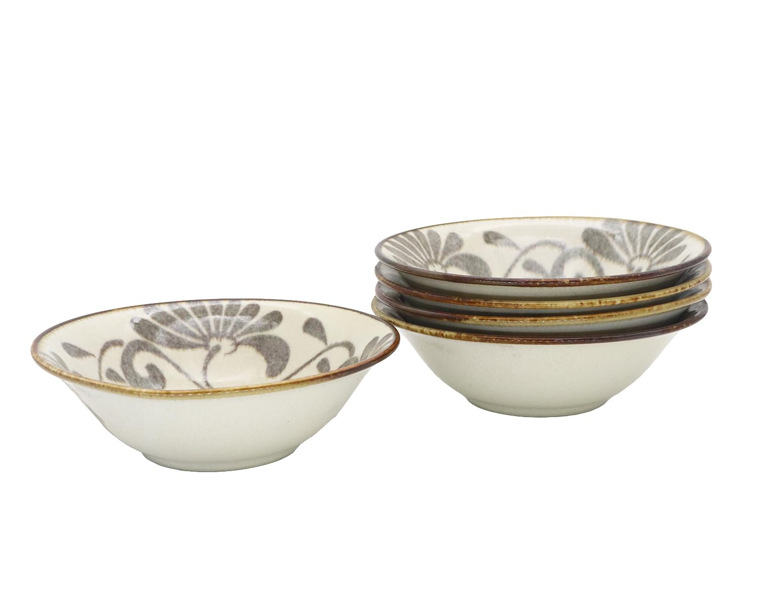 

Castle Enterprise [Fruit Plates, 14cm, B, Set of 5] Mino Ware, Yachimun Style, Tropical Okinawa Tableware