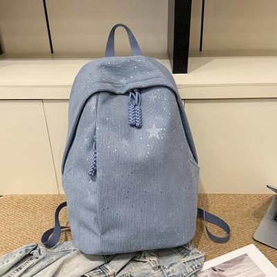Large Capacity Backpack For Men And Women Star Velvet Student Backpack
