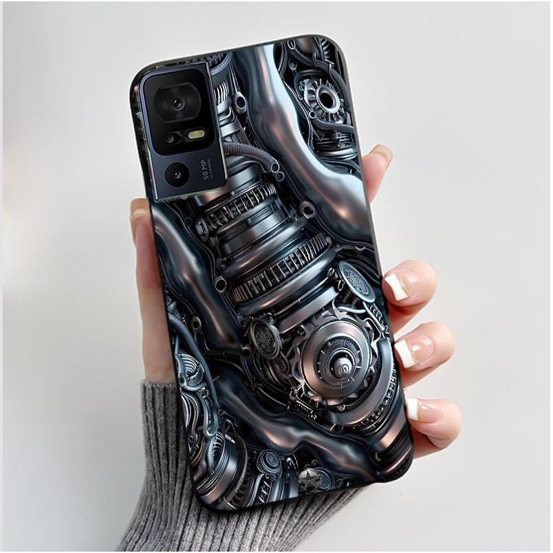Phone Case For TCL 40 SE 40SE 40 XL 40R 40XL 40T Case Luxury Cute Cool Cartoon Black Soft Silicone Cover Protective Shell Coque