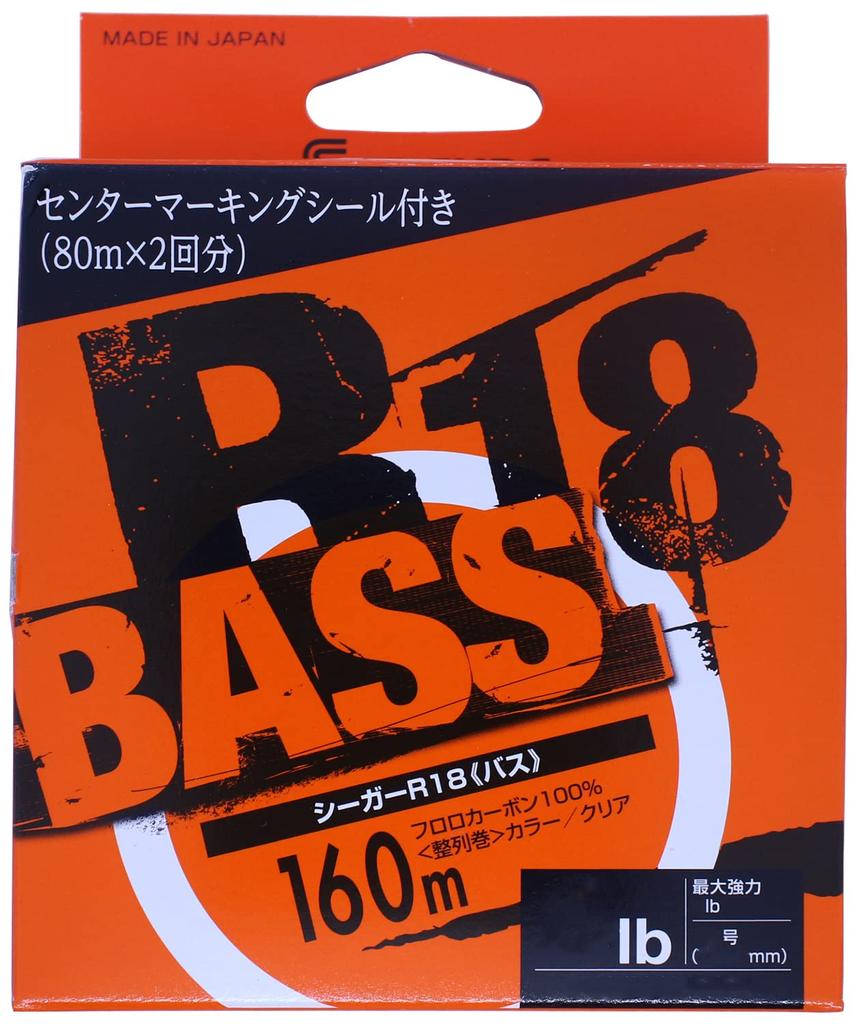 Seaguar R18 Bass Line, 160m, 20lb, Clear
