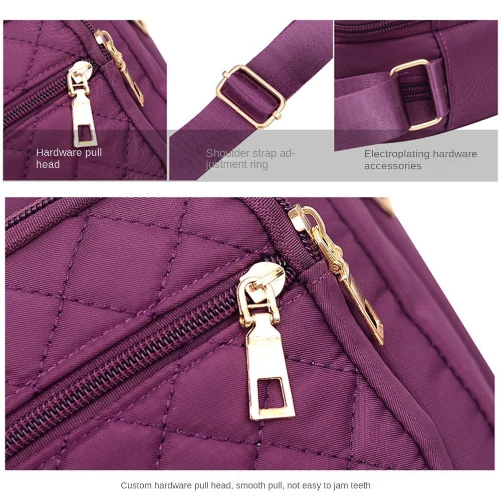 Large Capacity Middle Aged Shoulder Bag Lattice Woman Messenger Bag Lady