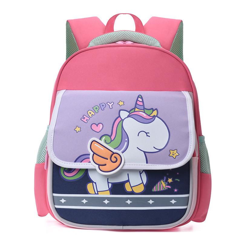 Adorable Cartoon Kids Backpack In Nylon With Lightweight Design For Boys And Girls