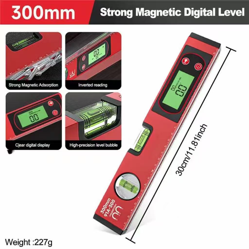 30/40/50cm Elektronická digitální vodováha s displejem Magnetický úhloměr Hliníková slitina Vodováha Úhloměr Sklonoměr 90 stupňů