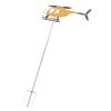 Airplane Weathervane Windmill Outdoor Wind Sculpture for Yard Garden Decoration Present for Flight Lovers Yellow