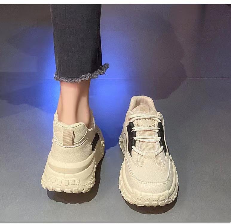 New Fashion White Shoes 5cm Comfortable Platform All-Matching Casual Sports Board Shoes