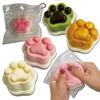 Paw Print Squeeze Toys Set of 4 Squishy Paw Print Squeeze Keychains - - [Punikyu Macaron]