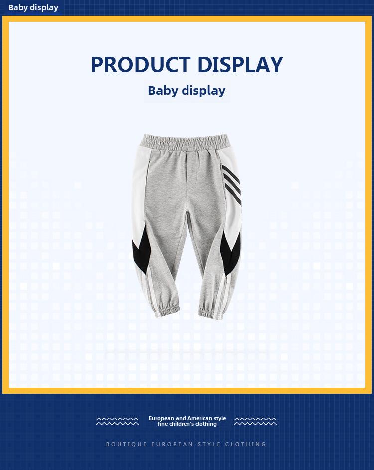 27kids Autumn Children's Trend: Boys' Sports Pants - Comfortable & Stylish