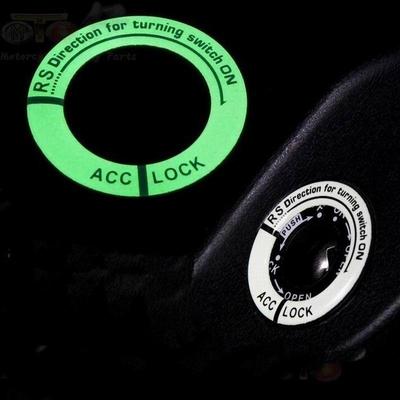 LED di accensione luminosa Nuova copertura dell'interruttore per moto Car Night Glow Riflettente Portachiavi Decalcomania della protezione