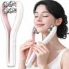 Mit 3D-Rolle Kabelloser Mikrostrom Gesichts-Massager Wiederaufladbar 3 Intensitätsstufen Lifting Straffungs-Werkzeug Einfach zu bedienen Tragbar