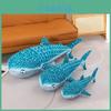 Ultra Soft Blue Plush Shark Stuffed Toy Realistic Whale Doll For Kids Playtime