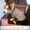 Pet Corgi Dog Clothes Spring and Autumn Clothing Anti-hair Loss Teddy Bichon Shiba Inu Small Dog Two-legged Striped Sweater Winter