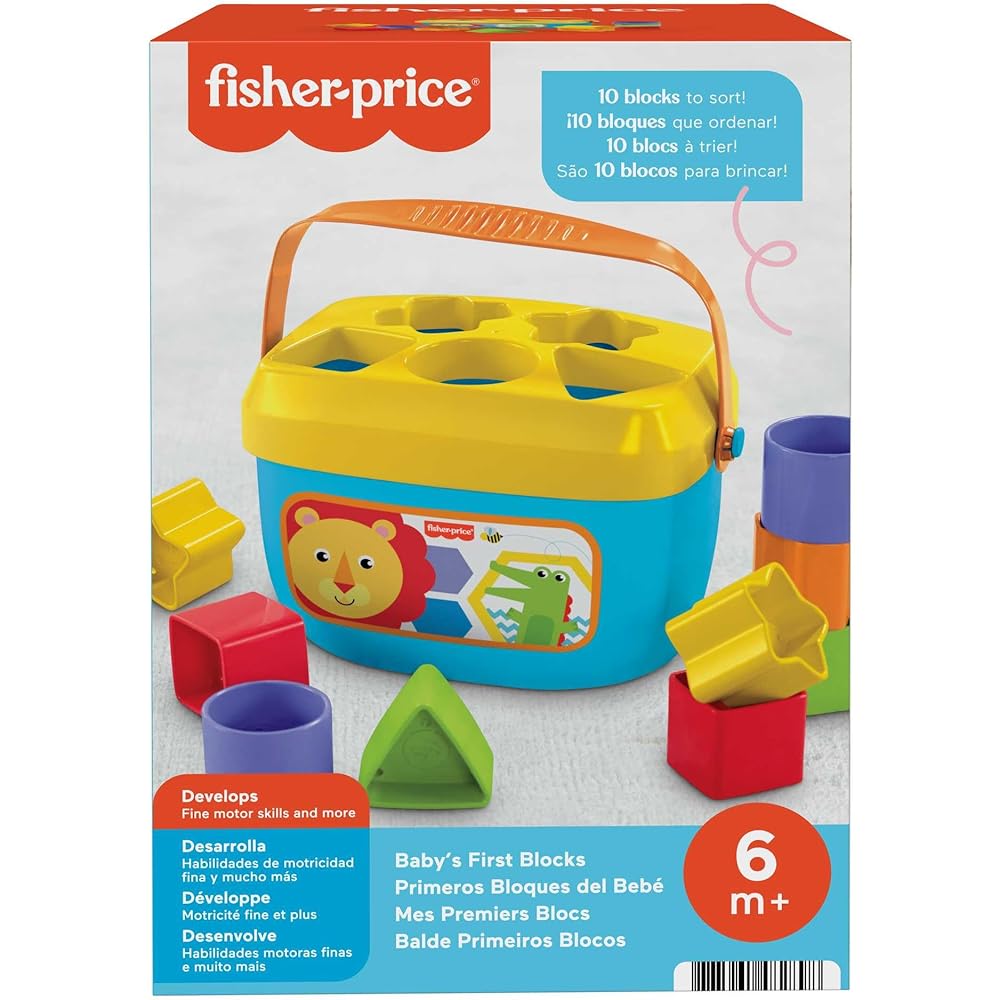 Fisher Price Infant Rainforest Block Set Educational Toy for Babies 6 Months and Up