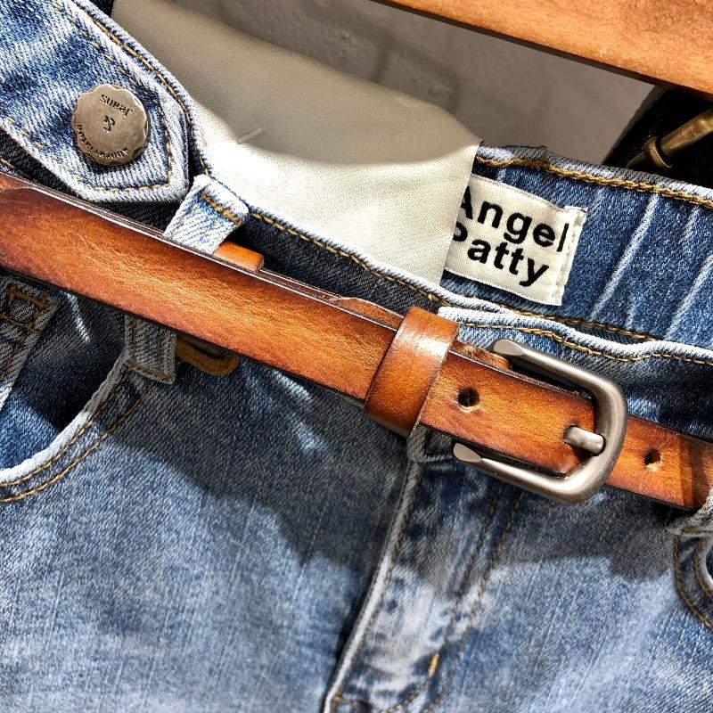 Genuine leather handmade top grain cowhide women's belt