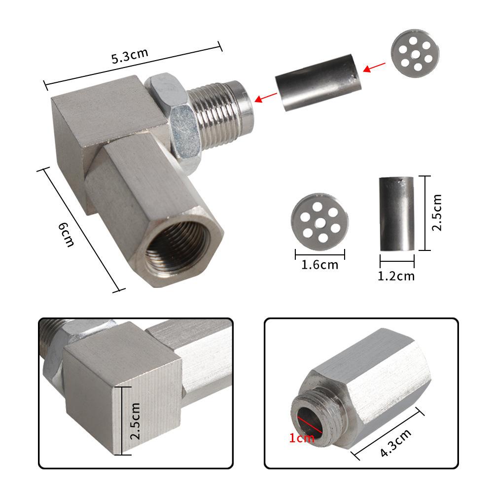 Car Modification Accessories 90 Degree Car Sensor Adapter Connector M18 Oxygen Sensor Car 90 Degree Connector