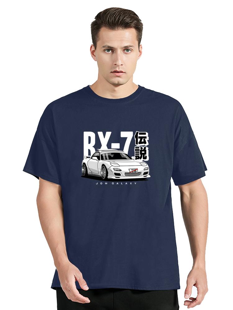 

Футболка ZX Initial D JDM Винтажная футболка RX7 FD Дрифт Японские автомобили Футболка Мужская Уличная одежда Хлопковая Графическая одежда Футболка оверсайз M