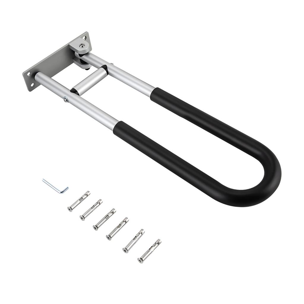 Wall-mounted Bathroom Toilet Grab Bar,foldable and Non-slip Safety Handle, for the Elderly, Pregnant Women, Disabled Individuals