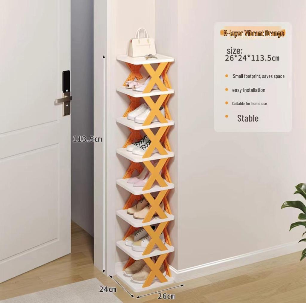 Space-Saving Dustproof Folding Shoe Rack for Narrow Entryways, Offices, or Dorms