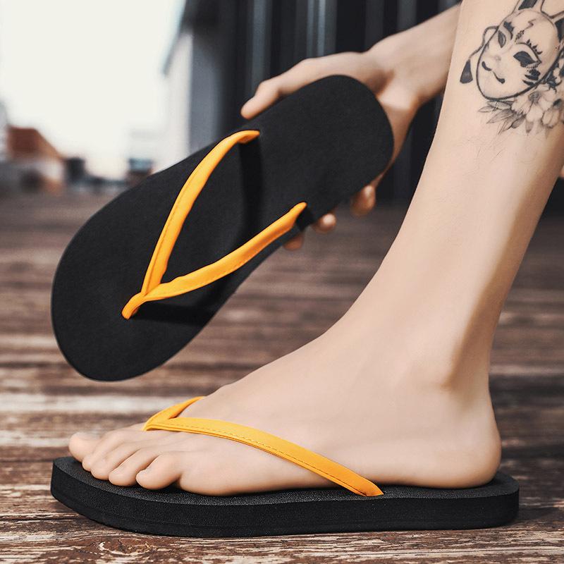Vietnamese flip-flops men's pinch leather surface foreign trade extra large size 50 size simple couple slippers