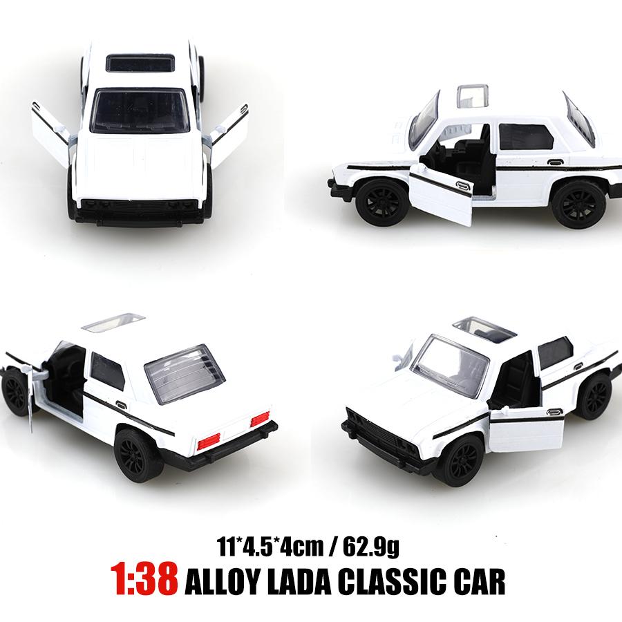 (Bagged) 1:38 Classic Alloy Lada Pullback Car, Retro Alloy Pullback Car, Children's Toy.