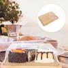 JJTZ Large Size Bamboo Rectangular Dessert Display Tray Wedding Stuff Cake Stand with Lid, Size L
