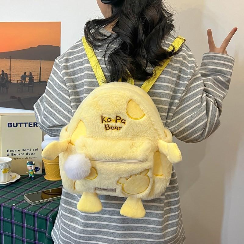 Новый Мягкий Милый Рюкзак для Девочки с Уточкой Милый Утенок Сумка Оптом жёлтый