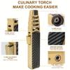 Refillable Butane Torch Lighter with Adjustable Flame Windproof,Lockfire Switch,Ideal for BBQ  Baking,Reaches 2372℉ High Temperature,Portable Design