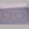 Stamp Copper Color Double Layers Simple Bracelet For Women Girl Temperament Elegant Sweet Link Chain Bracelet Jewelry Gift