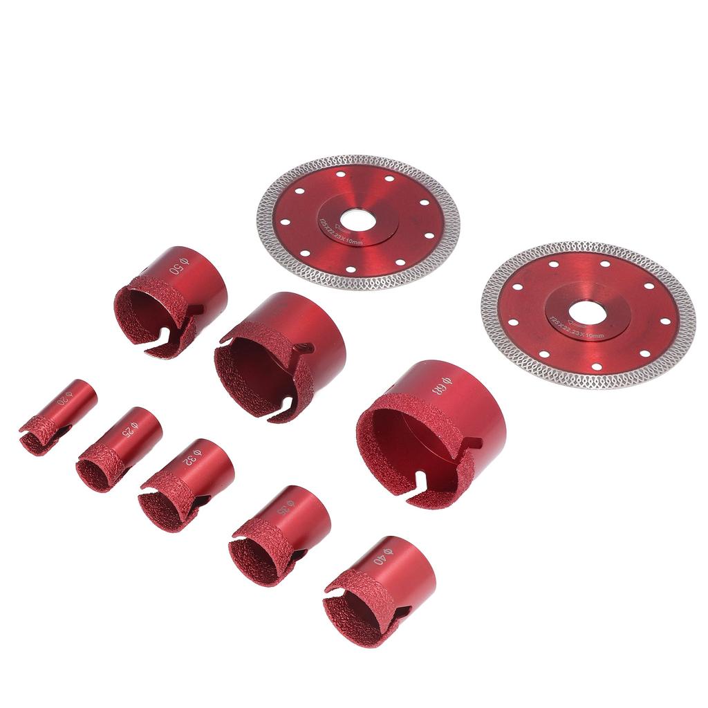 Diamond Core Drill Angle Grinder Blades Brazed Hole Saw Set for Glass Marble Granite M14 Thread