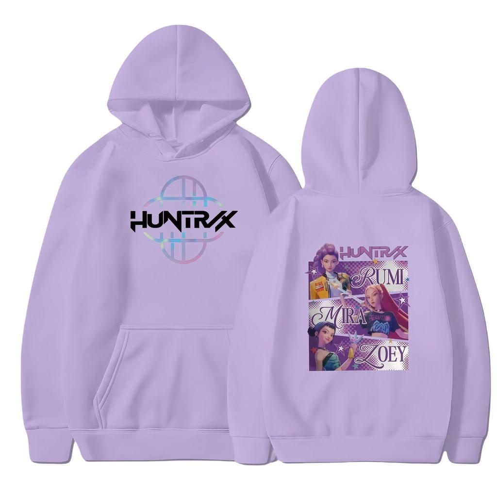 European & American 2025 KPOP Demon Hunting Girl Group Fleece Sweatshirt - Autumn/Winter Kids' Hooded Fashion.