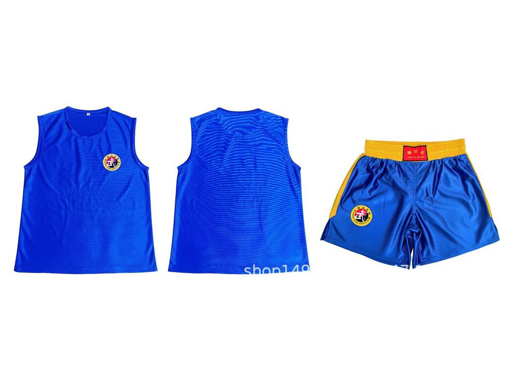 Unisex Sanda Wushu Kickboxing Boks Letni Trening Bezrękawnik i Szorty dla Mężczyzn, Kobiet i Dzieci