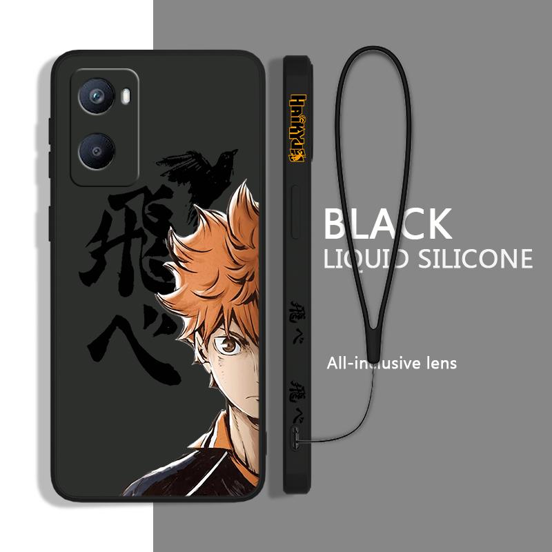 Haikyuu Animation For OPPO F21 A54S A53S A52 A33 A31 A16S A11S A9 A5 A1K A12 AX7 A5 Liquid Left Rope Phone Case