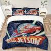 Set de așternut 3 buc. Meet George Jetson - Include husă de pilotă și fețe de pernă, Potrivit pentru toate anotimpurile, Lavabil la mașină - Cadou ideal pentru Fami