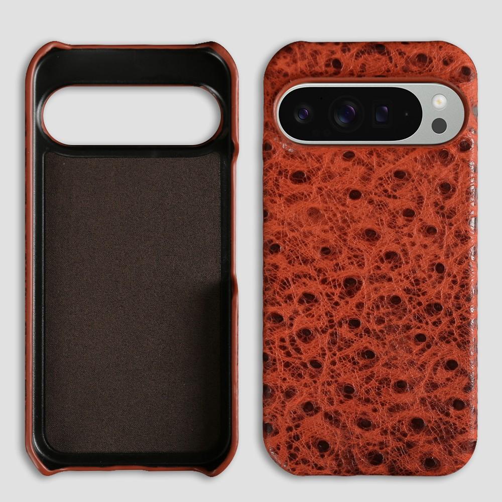 Ostrich Genuine Leather Case for Google Pixel 9 Pro 8Pro 7A 6Pro 6A A 9ProXL  Cowhide Back Cover Coque Protective Shell