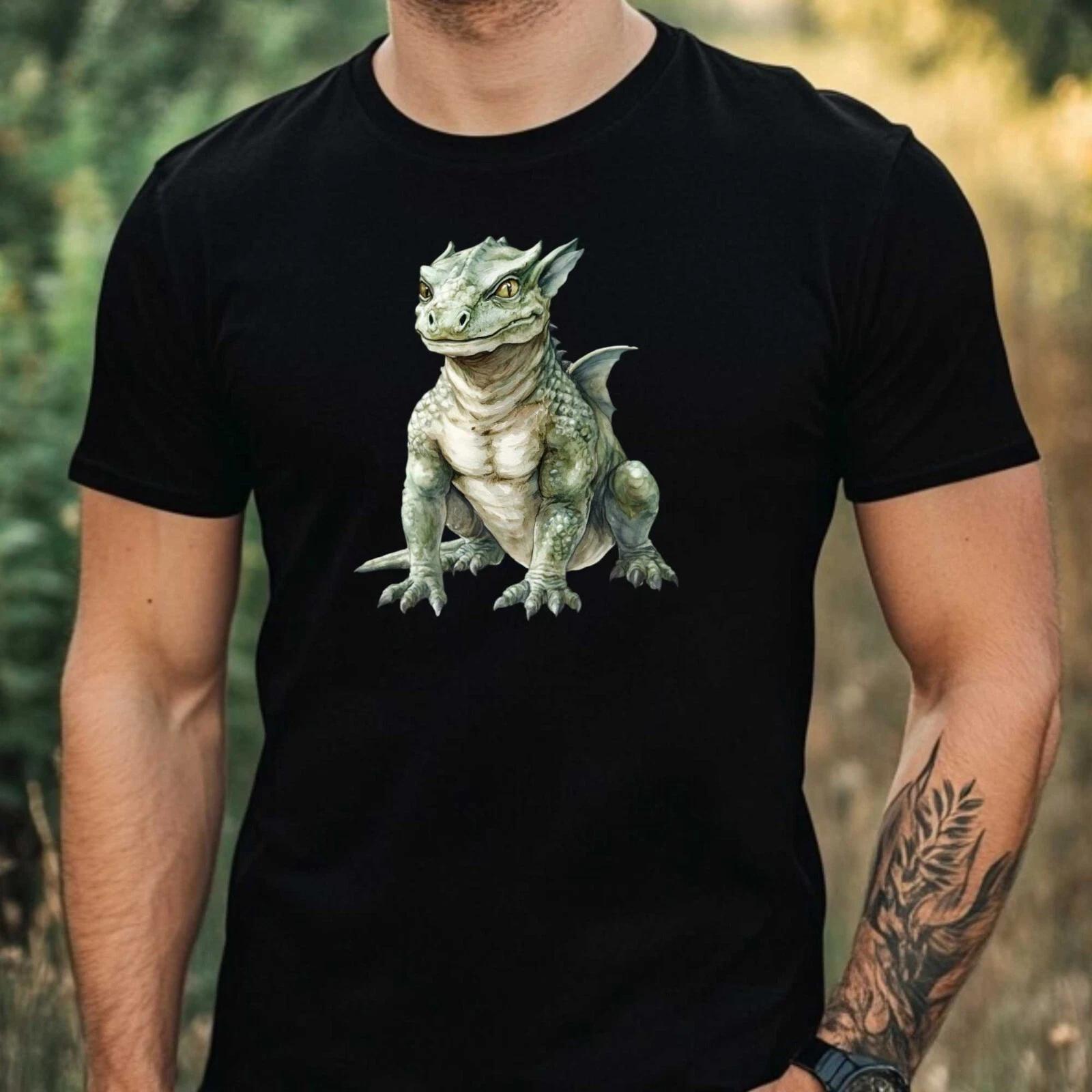 T-Shirt Herren Fabelwesen Aquarell Motiv Baumwolle Größe XS bis 5XL L
