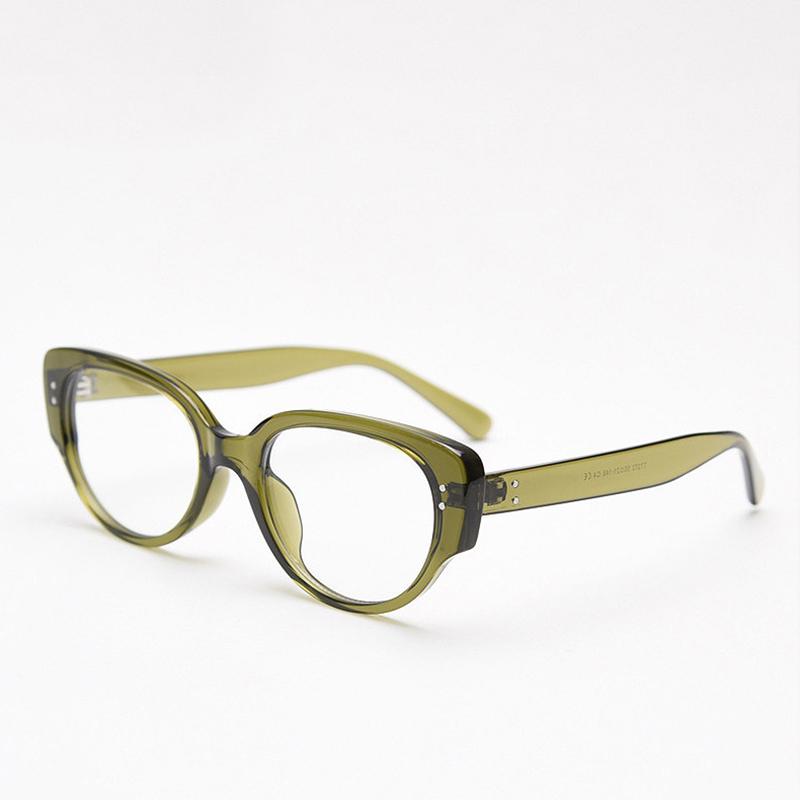 2024 Fashion Unisex Cat Eye Plain Glasses for Men Women Pc Frame Glasses for Party Eyeglasses Metal Studs Square Frame Eyewear