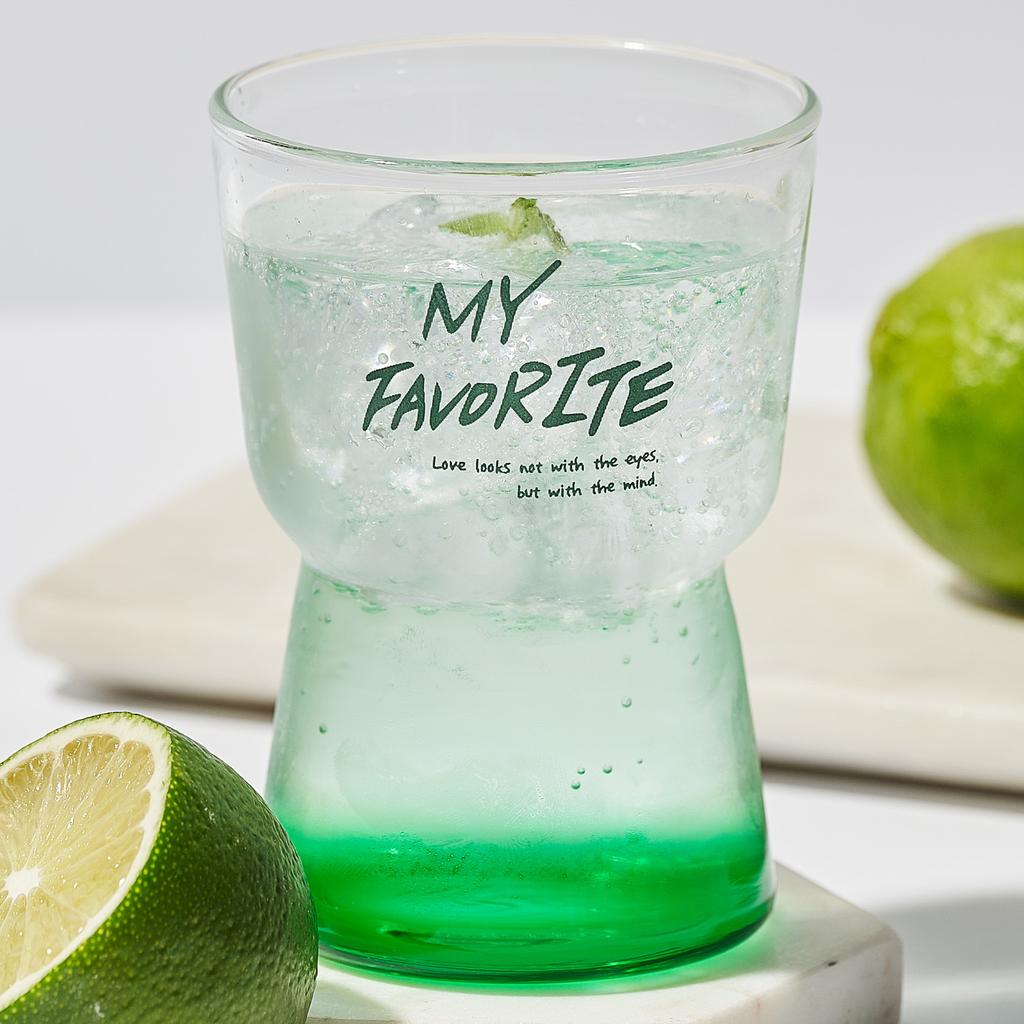 LASSIETTE Můj oblíbený skleněný hrnek (350 ml, 450 ml) Nádobí zelené