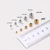 18K Gold Color-Preserving Stainless Steel Round Beads for DIY Jewelry and Bracelets.
