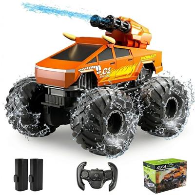 ZAVEN RC Car, Amphibious, Off-Road, with Water Gun, 4WD, 2 Rechargeable Batteries Included, 2.4GHz, Technical Standards Compliance Certified, Popular