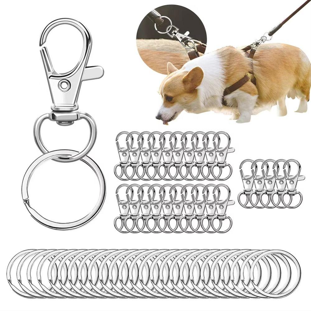 100Pcs Flexible Key Chain Clip 360 Degree Rotating Rotating Key Chain  Keychain Accessories